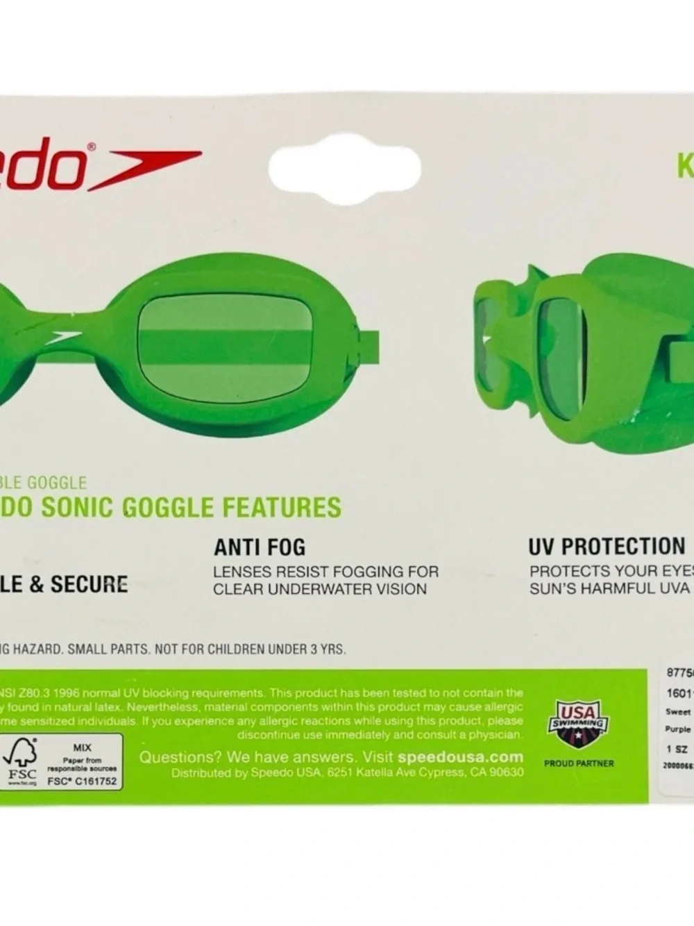 Speedo Kids Swim Goggles - Purple